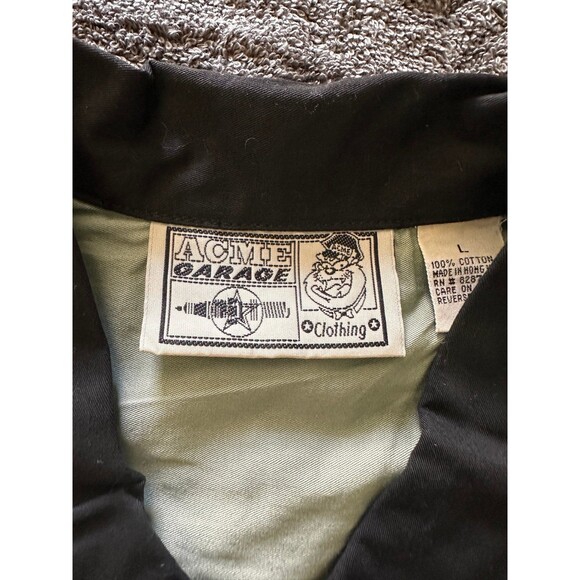 Looney Tunes Acme Garage VTG Embroidered Full Zip Shirt/Vest Taz Bugs Tweety LG - Picture 9 of 11